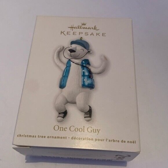 Retired Hallmark Ornament One Cool Guy Polar bear 2012 Boxed - Picture 5 of 9